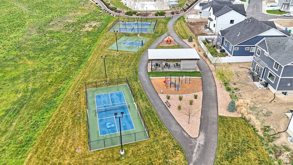 Bird's eye view featuring a residential view