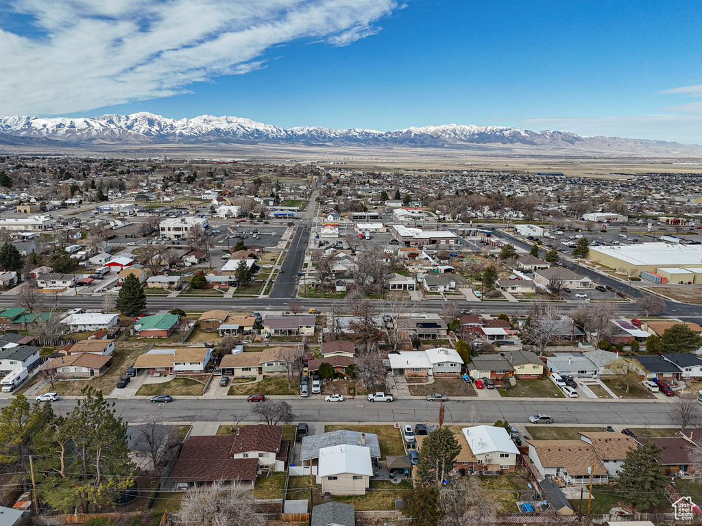 Aerial view with a mountain view and a residential view