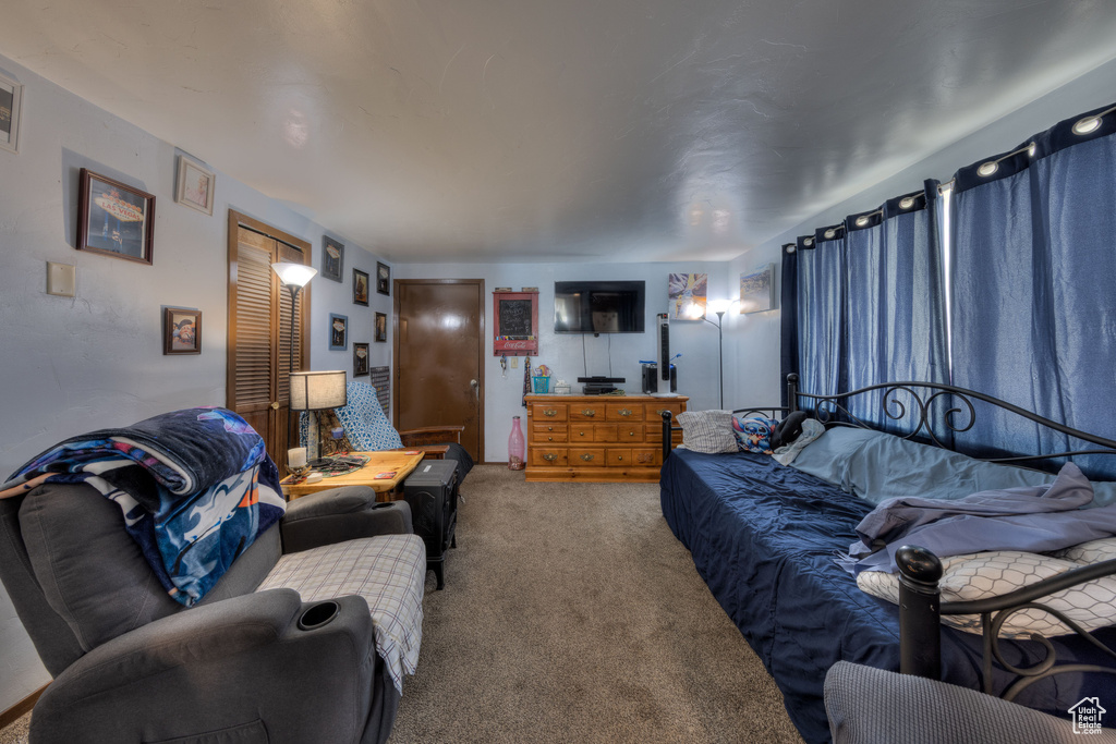 View of carpeted living room
