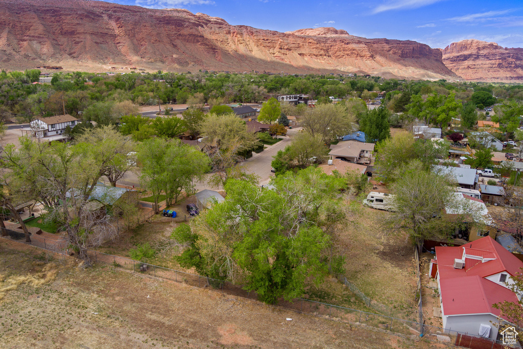 Aerial view with a mountain view and a residential view