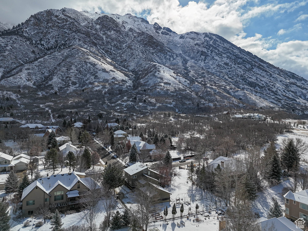 Mountain view with a residential view