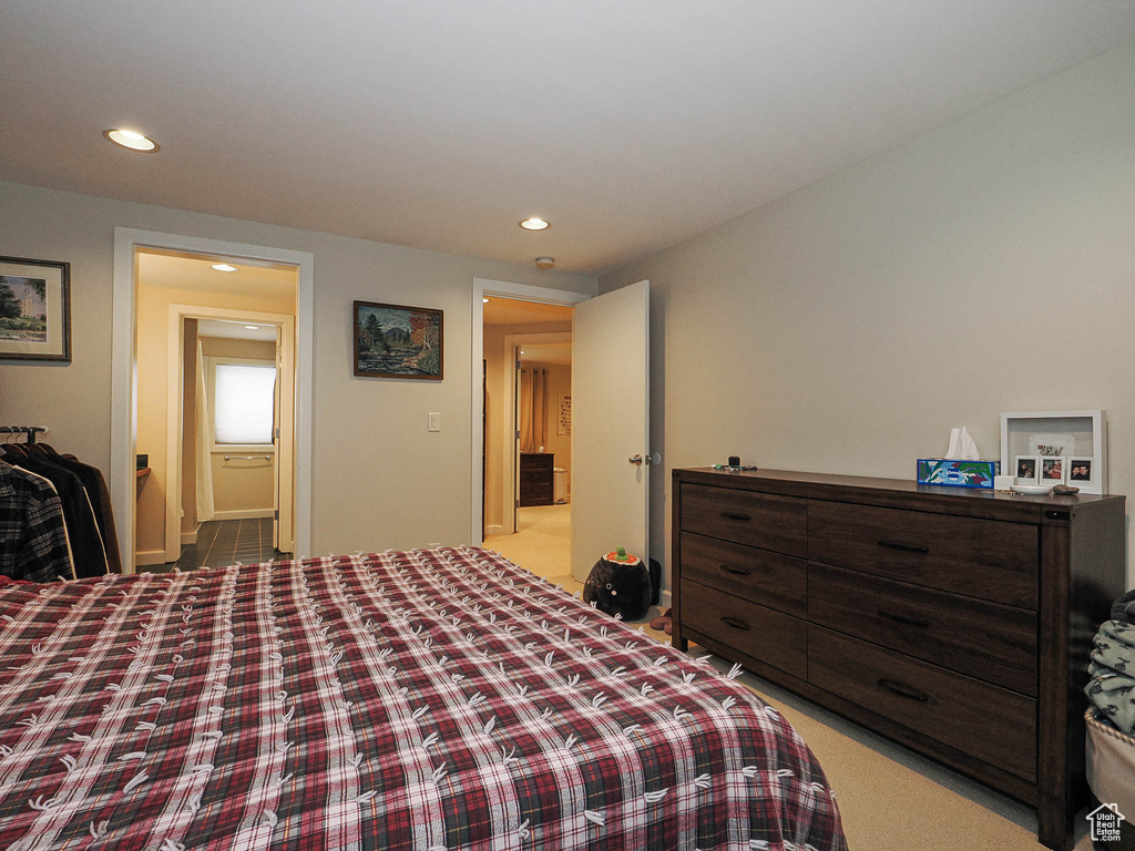 Bedroom featuring recessed lighting