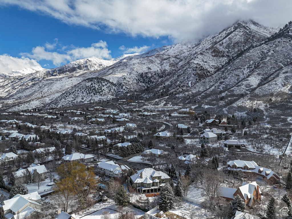 Mountain view with a residential view