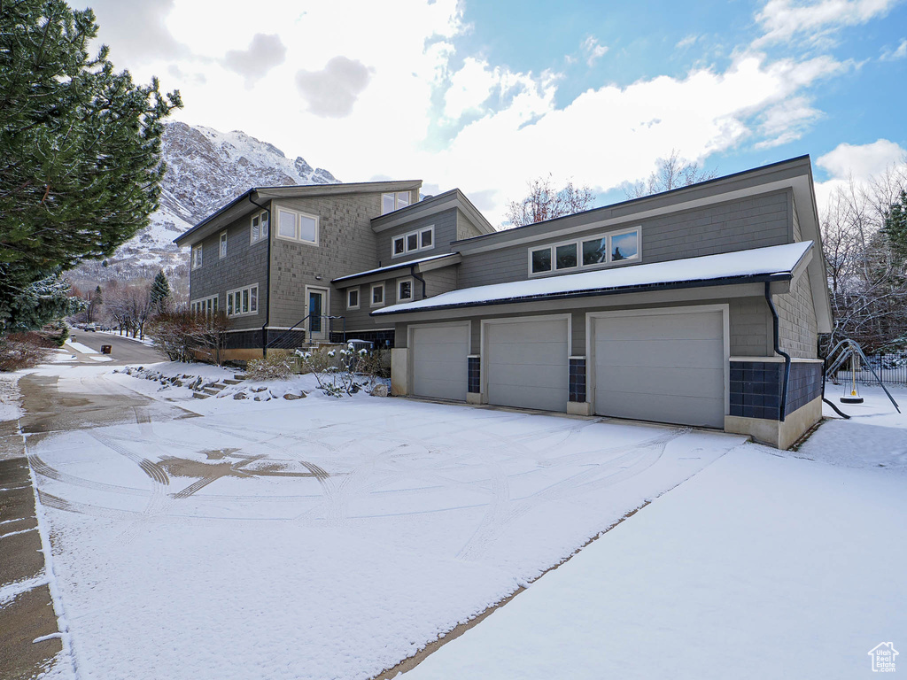 View of front of house featuring an attached garage
