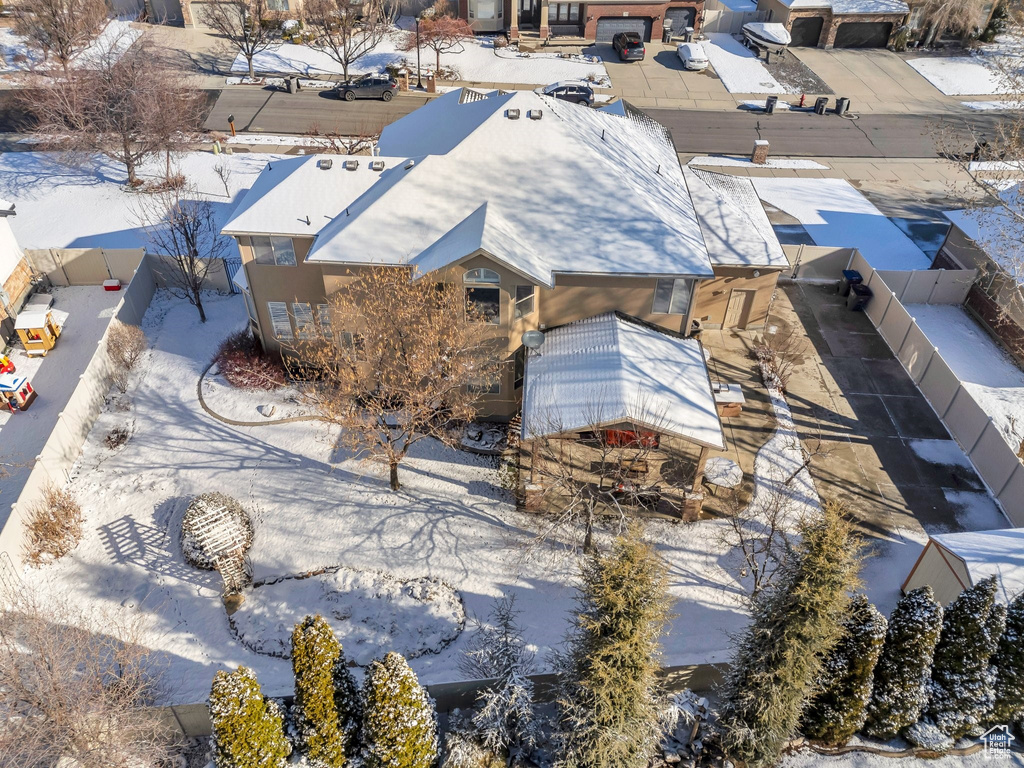 View of snowy aerial view