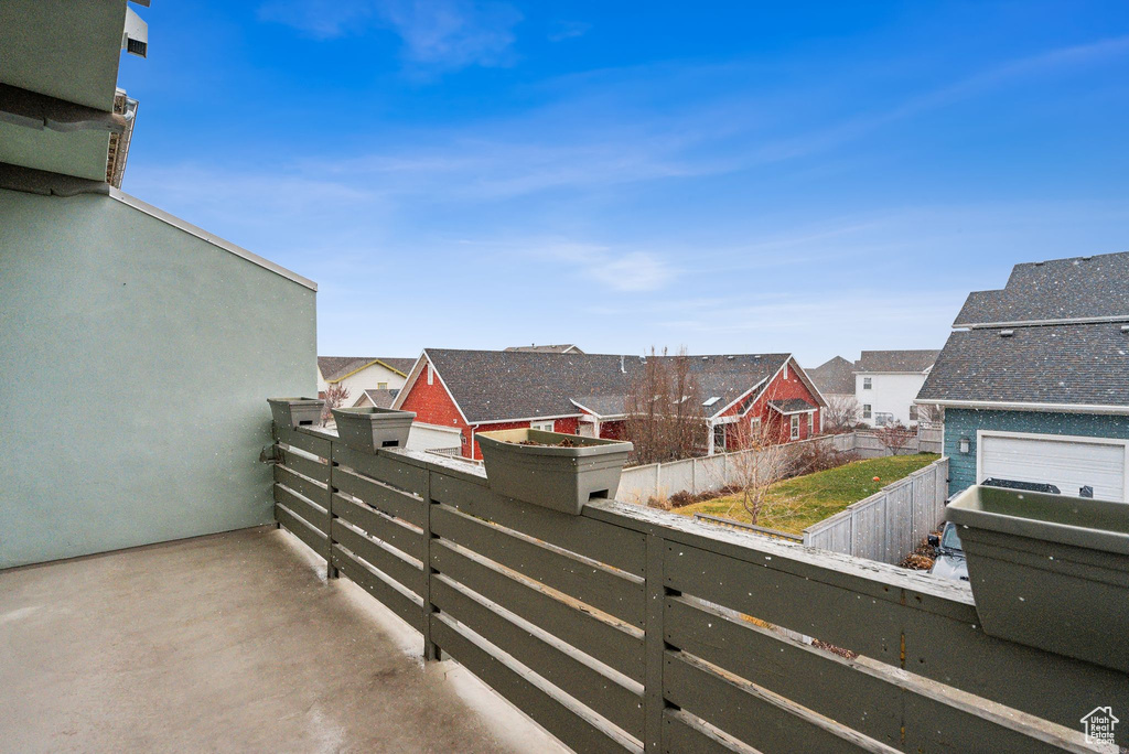 Balcony with a residential view