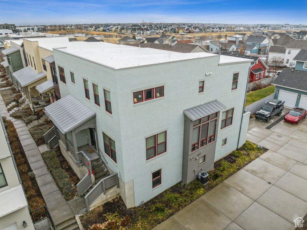 Aerial view with a residential view