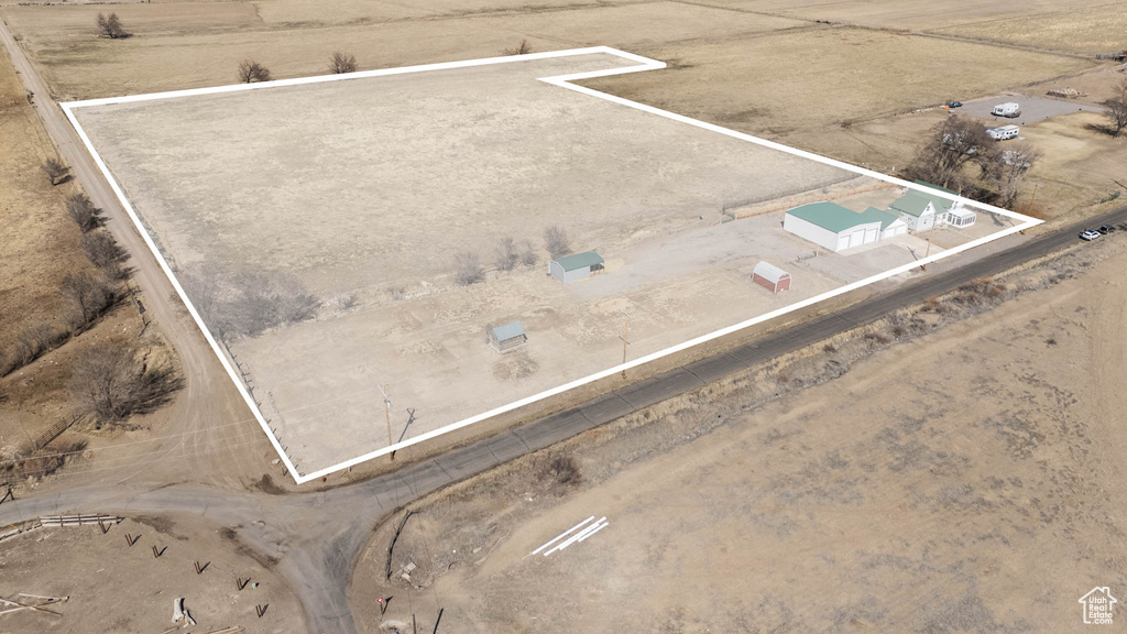 Bird's eye view with a rural view