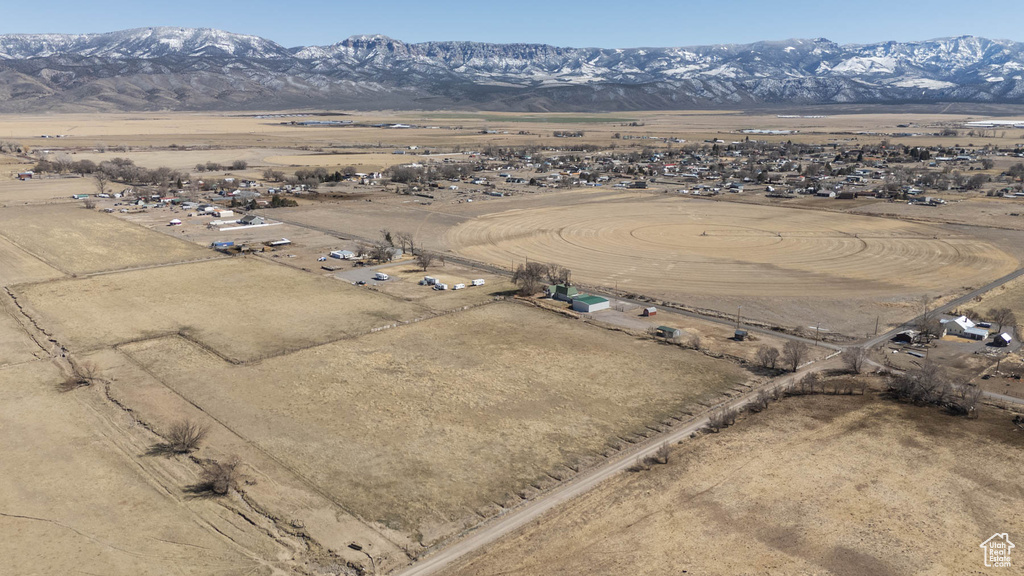 Bird's eye view featuring a mountain view and a rural view