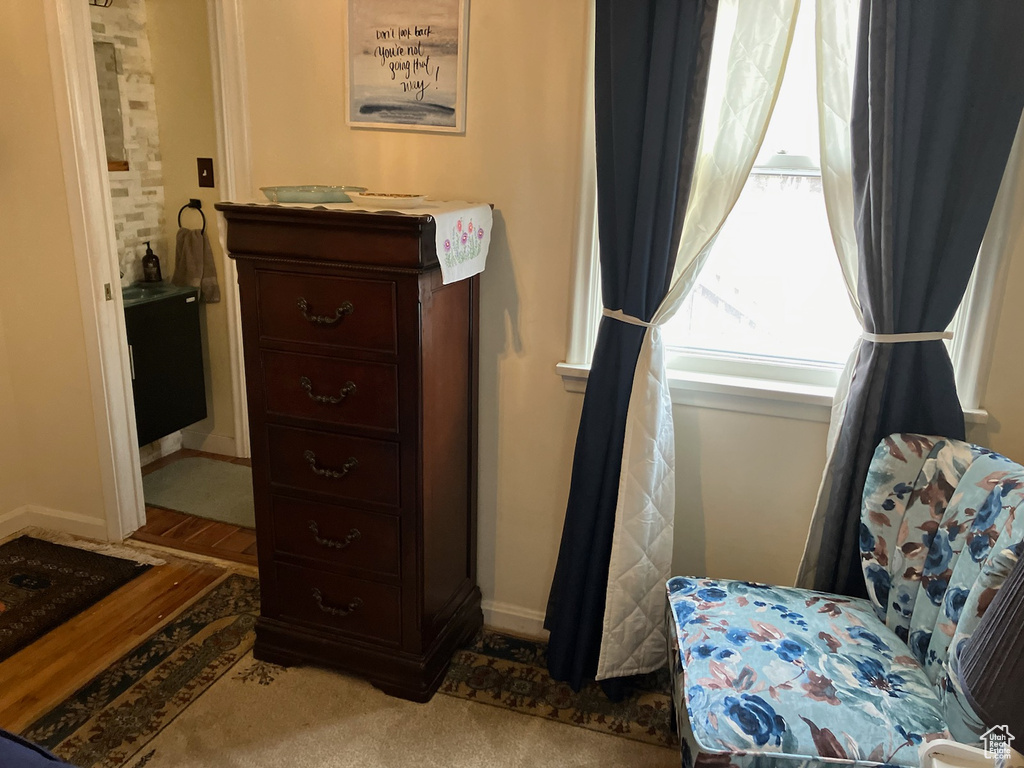 Living area with baseboards