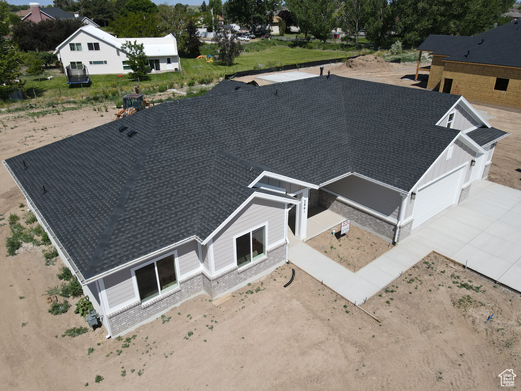 View from above of property