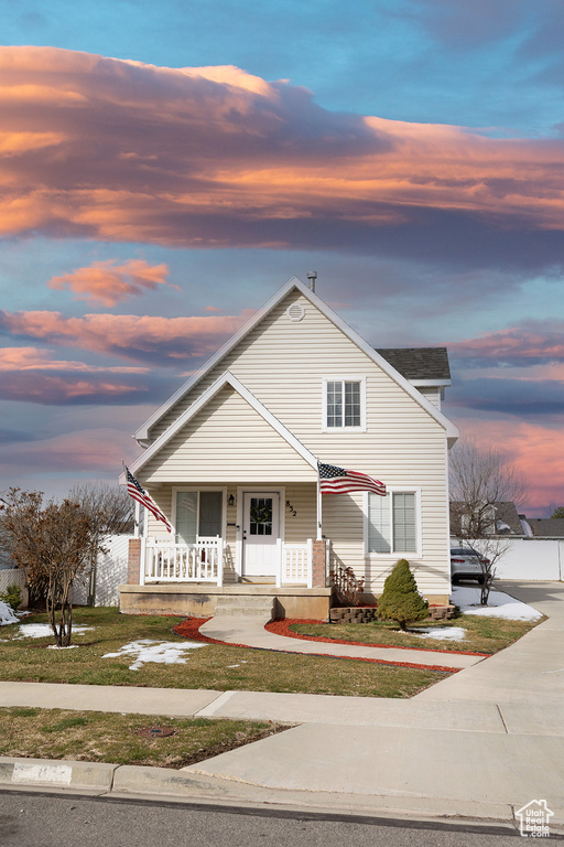 View of front of house with a porch