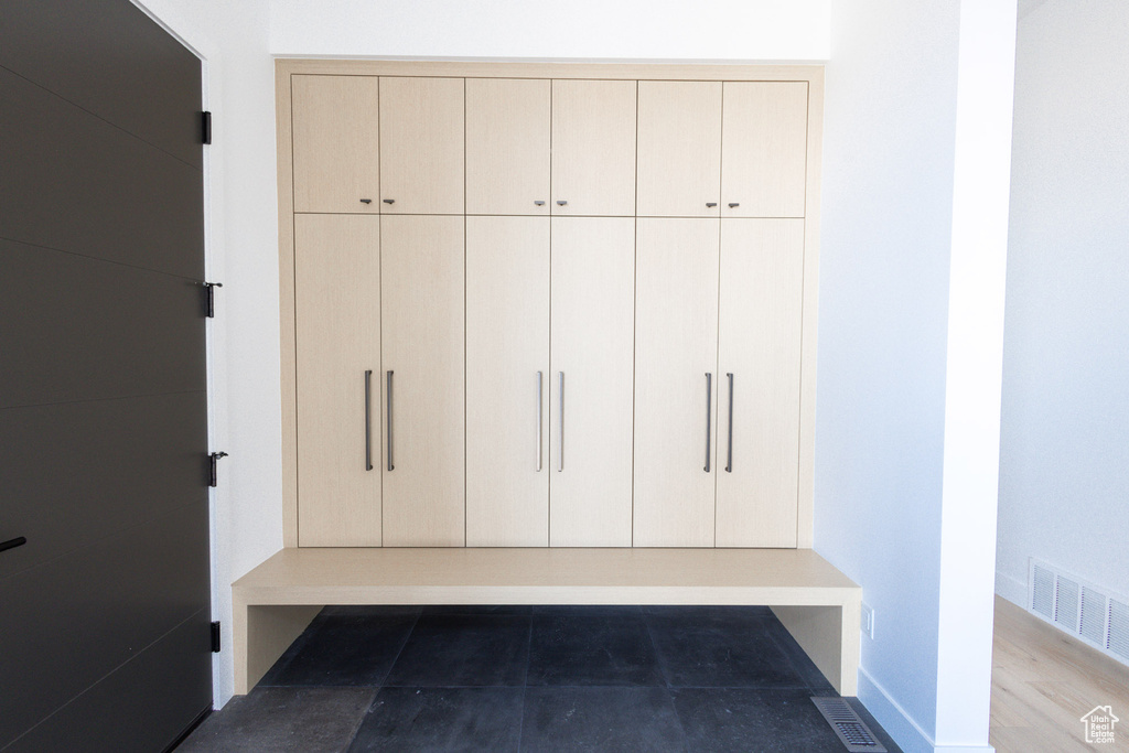 Mudroom featuring visible vents