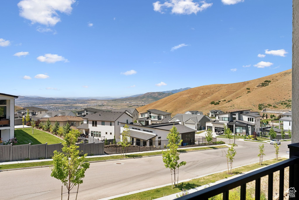 Mountain view with nearby suburban area