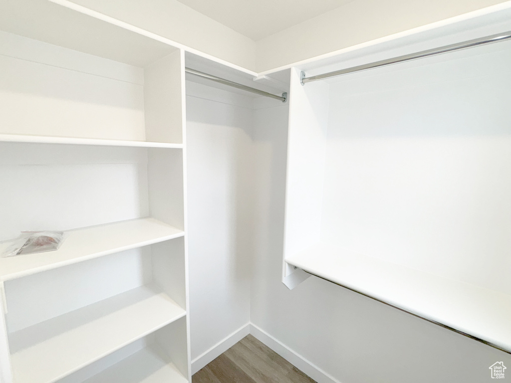 Spacious closet featuring wood finished floors