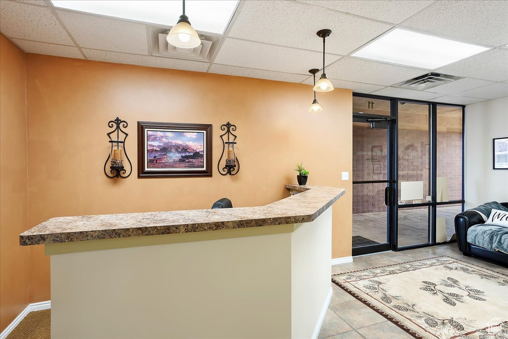 Reception featuring visible vents