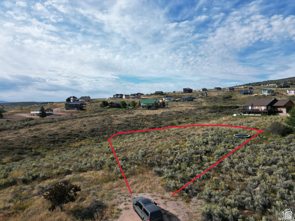 Bird\'s eye view with a rural view