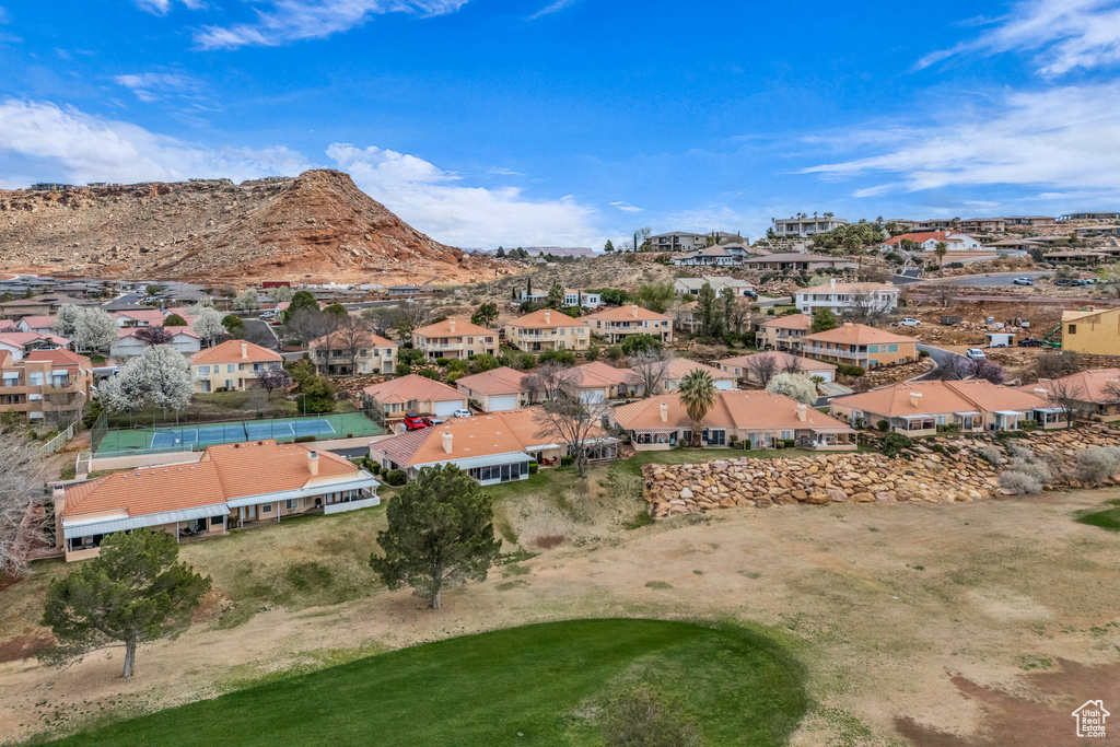 Aerial view featuring a residential view