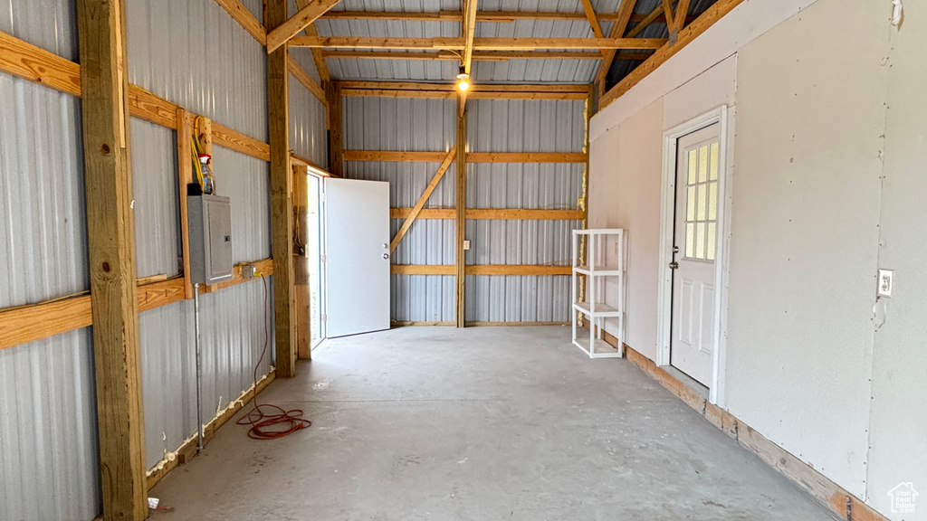 Garage with electric panel