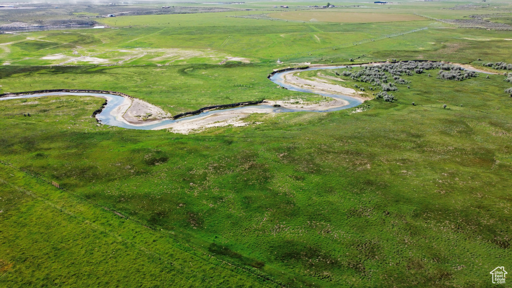 Aerial view of property and surrounding area with rural landscape