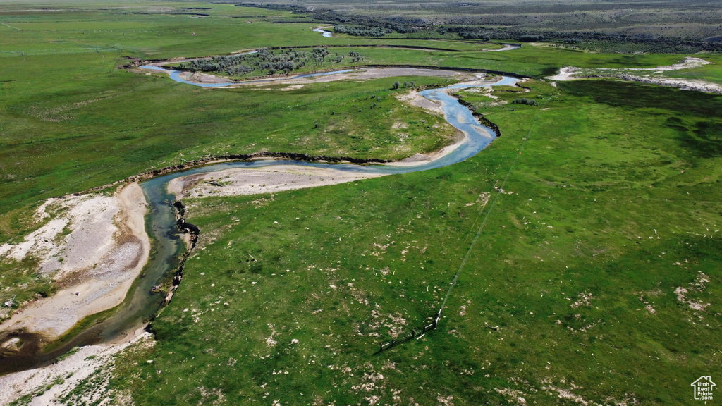 Aerial view of property's location with rural landscape