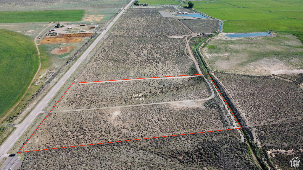 View of rural area featuring property boundaries highlighted