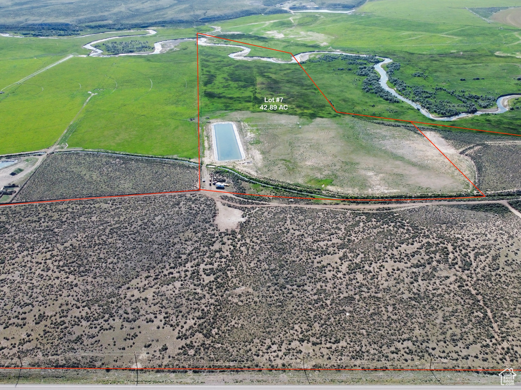 View of rural area featuring property parcel outlined