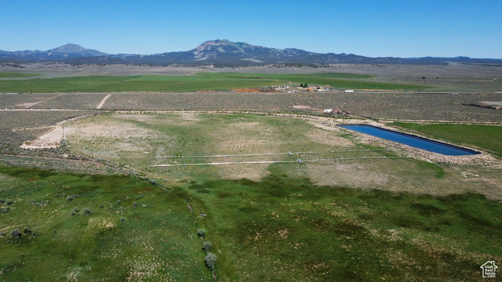 View of mountain background with rural landscape