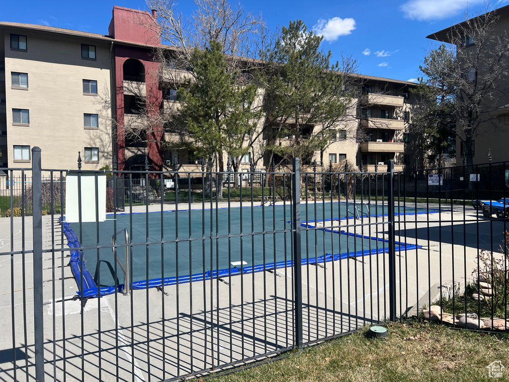 Pool with fence