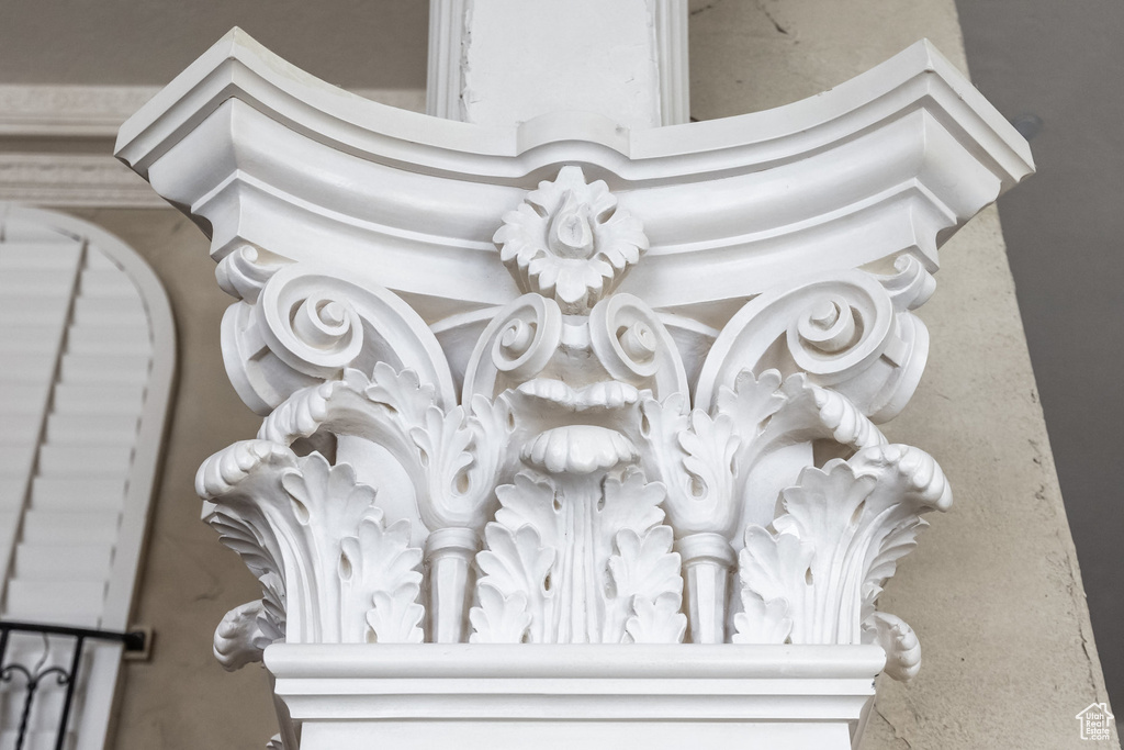 Details featuring stucco siding