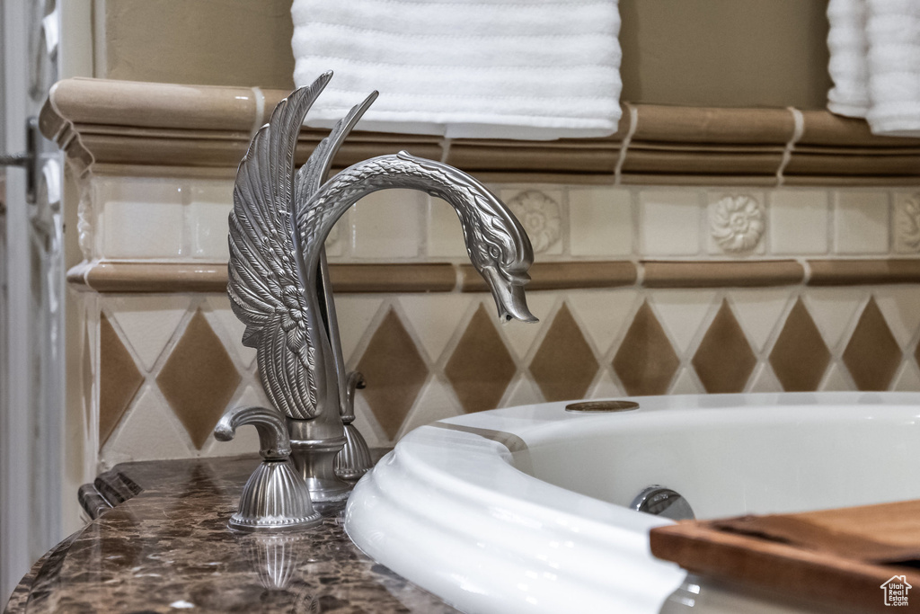 Interior details featuring a sink