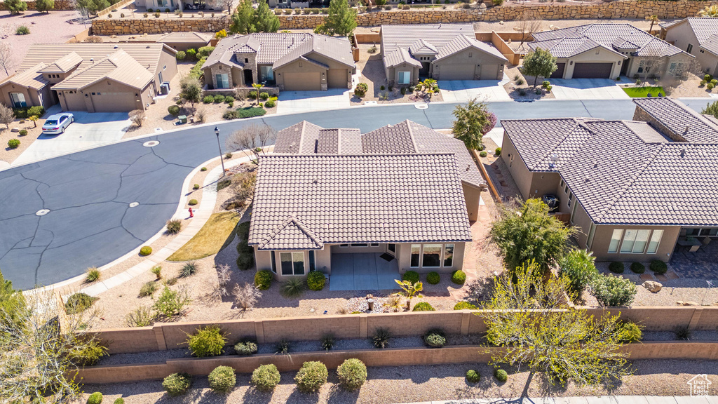 Drone / aerial view with a residential view