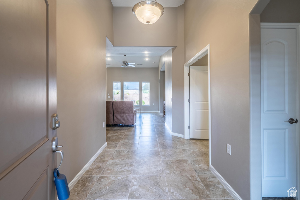 Hall with baseboards