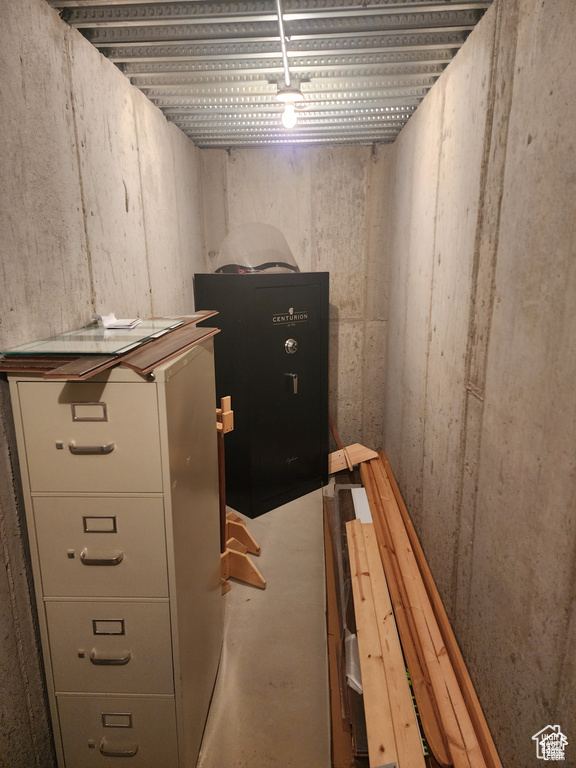 View of finished basement