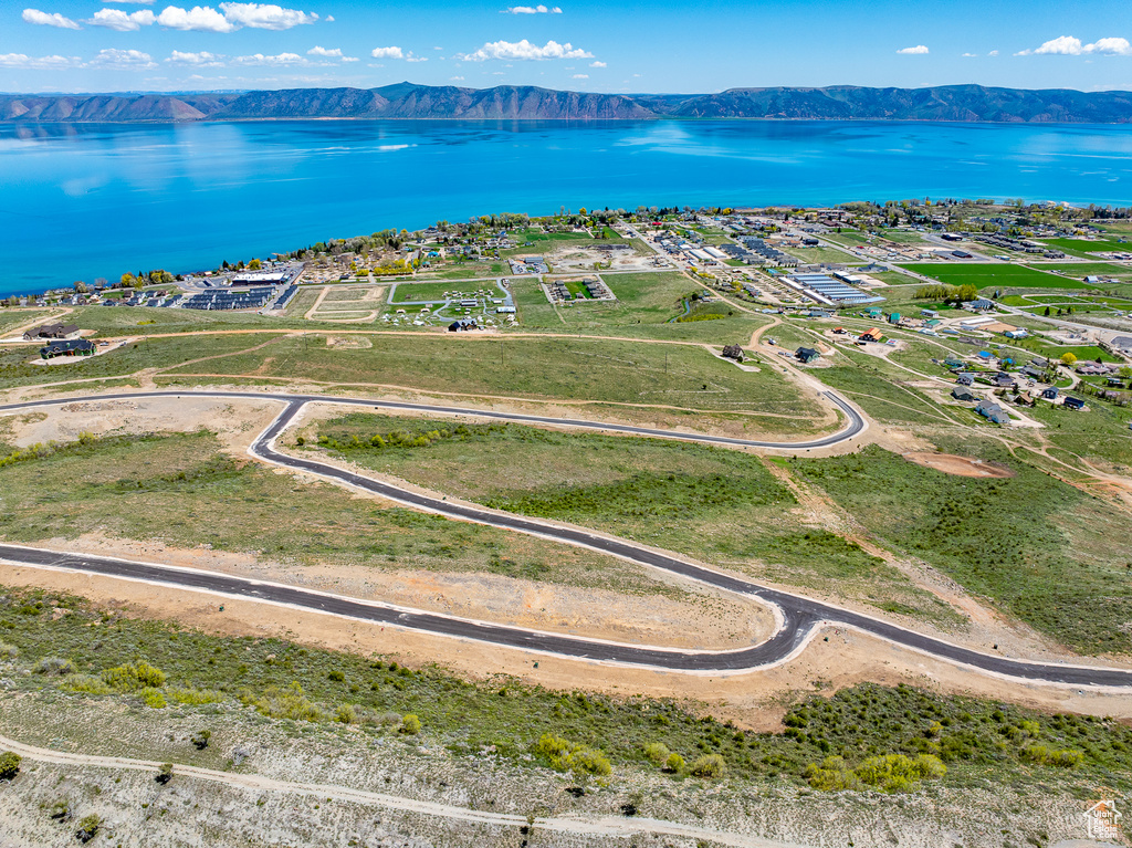 Drone / aerial view of a water and mountain view