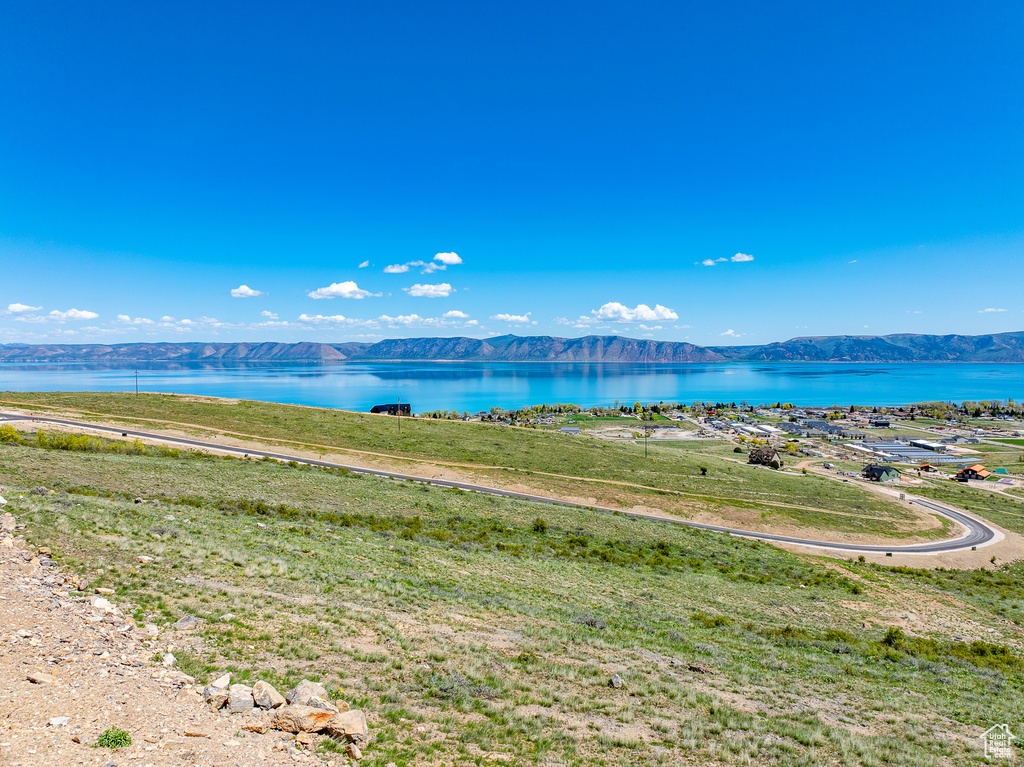 Water view featuring a mountain backdrop