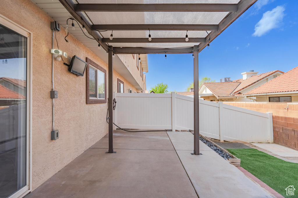 View of patio / terrace with a fenced backyard