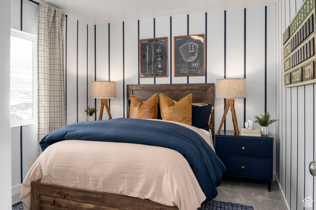 Bedroom featuring carpet flooring