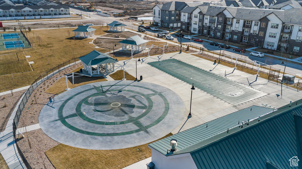 Drone / aerial view with a residential view