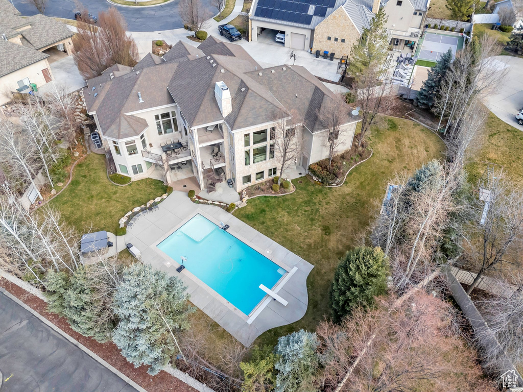 Aerial view featuring a residential view