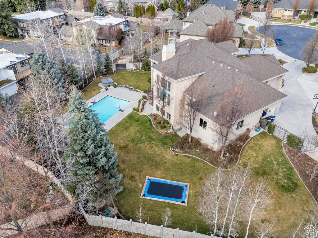 Aerial view featuring a residential view