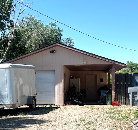 Garage with a garage