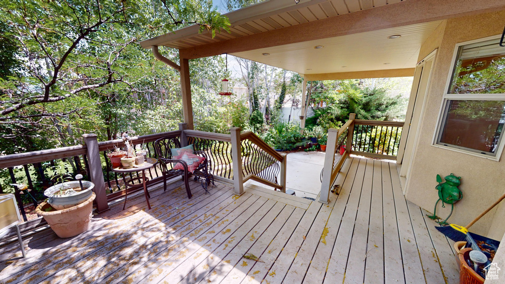 View of deck
