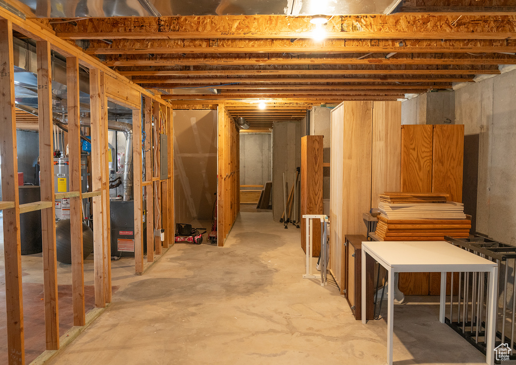 View of unfinished below grade area