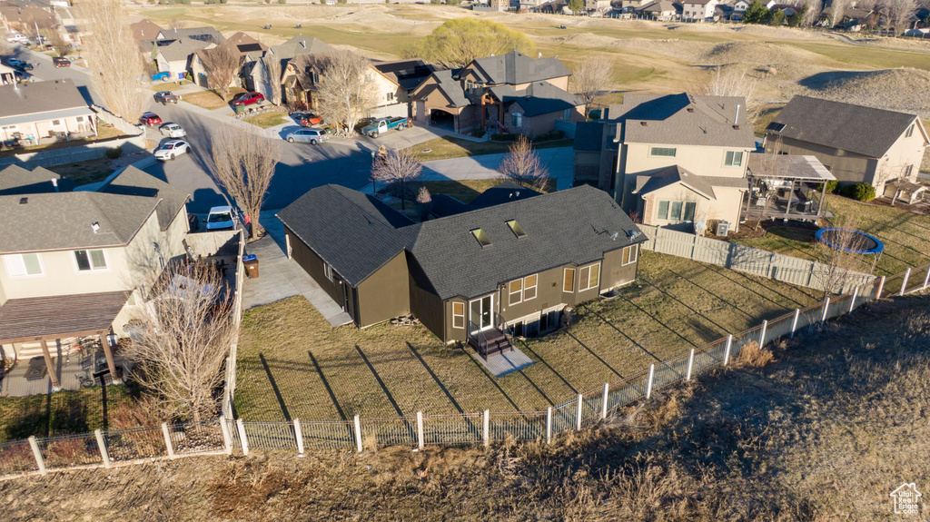 Drone / aerial view with a residential view