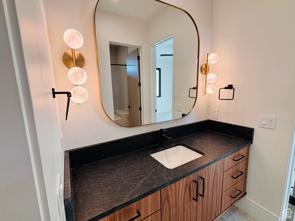 Bathroom featuring vanity
