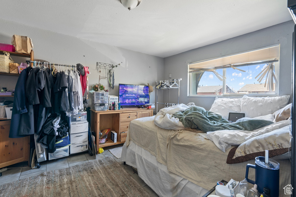 View of tiled bedroom