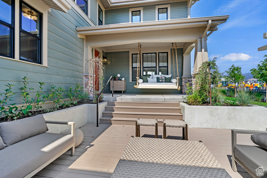 Deck with a porch