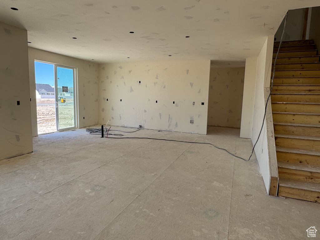 Empty room with stairs