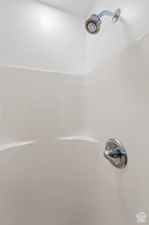 Bathroom view of a shower